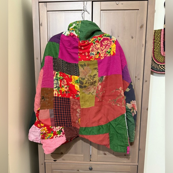 Unique Quilted patchwork Boho Shawl Jacket - Picture 6 of 6